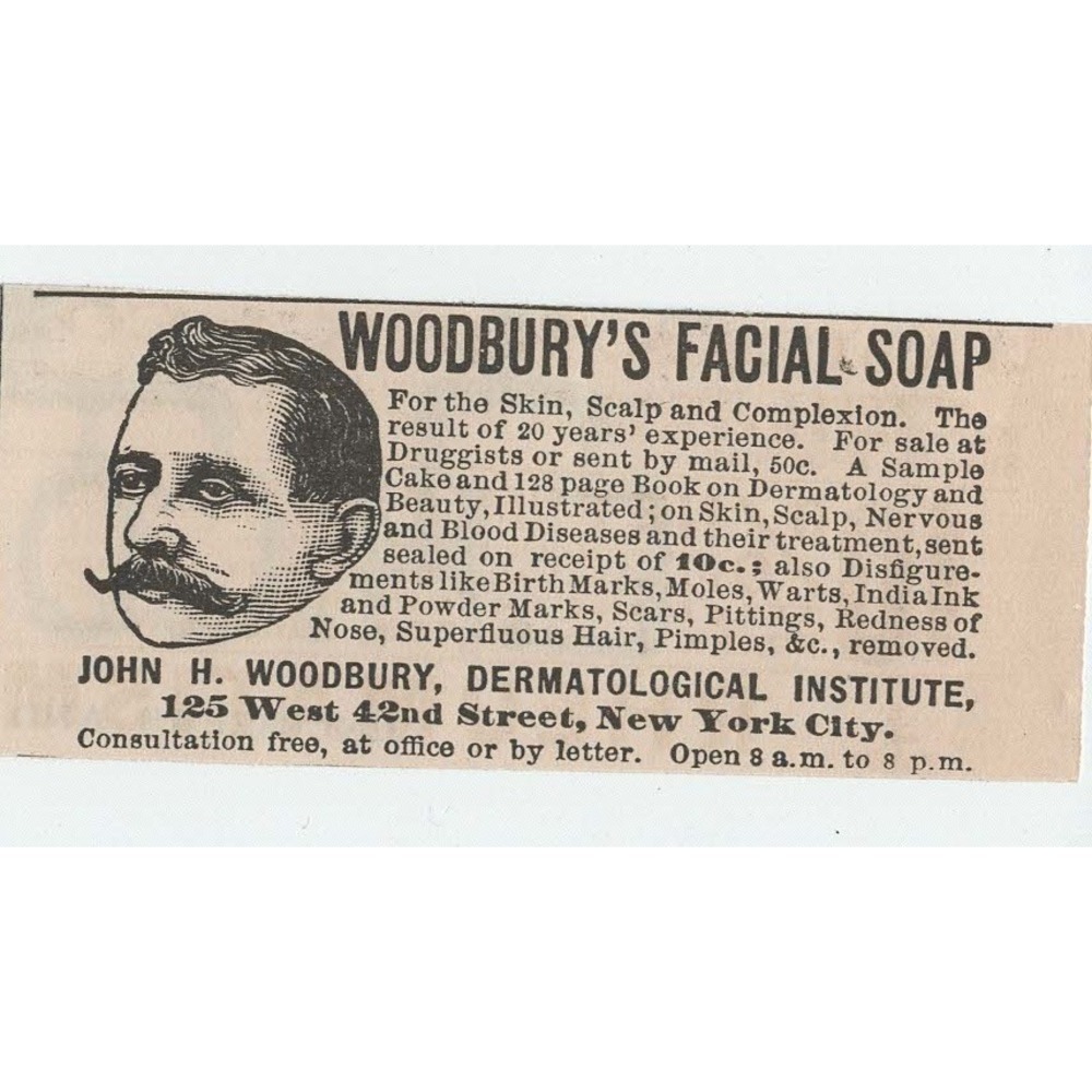 1891 Woodbury's Facial Soap Antique Print Ad John H Woodbury New York City NY - Picture 1 of 1